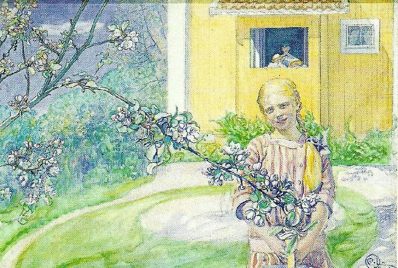 Carl Larsson appelblom-flicka vid appelblom china oil painting image